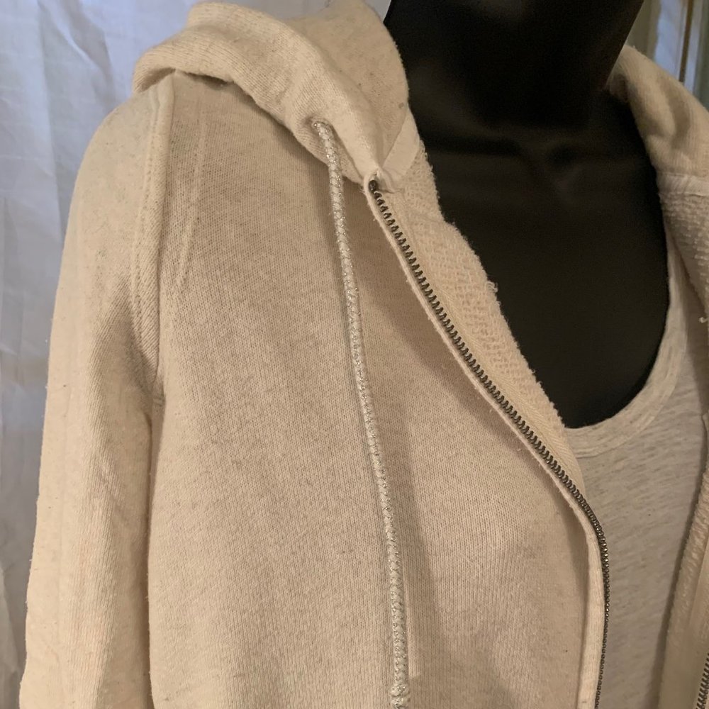 3/4 Sleeve Zip Up Terry Sweatshirt